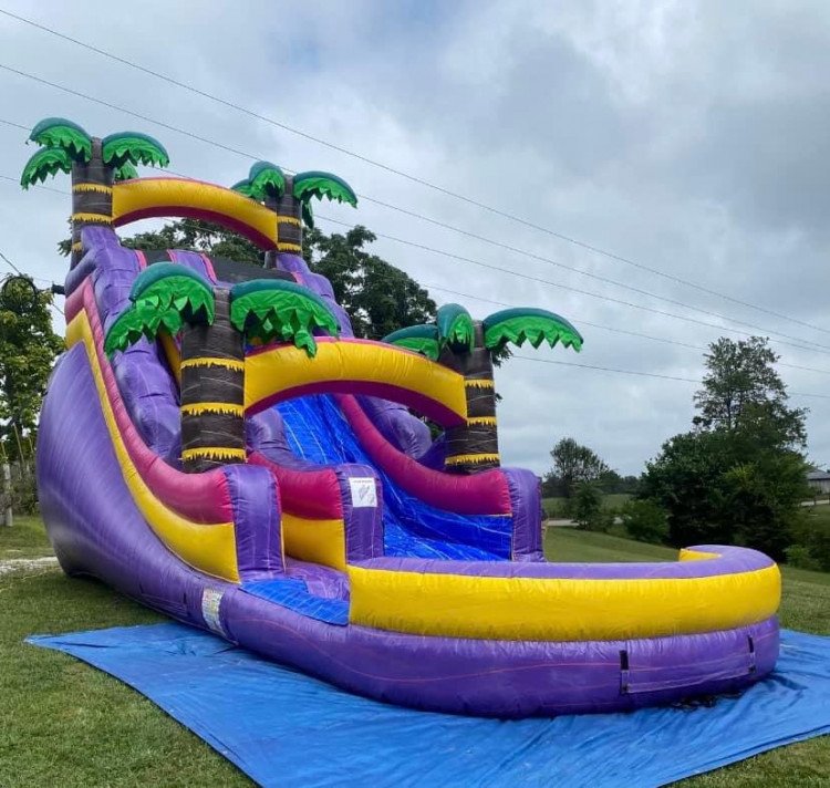 18 Foot Tropical Water Slide