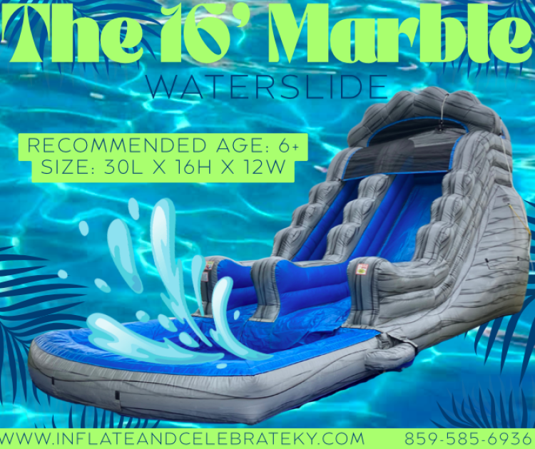 16' Grey Marble Slide