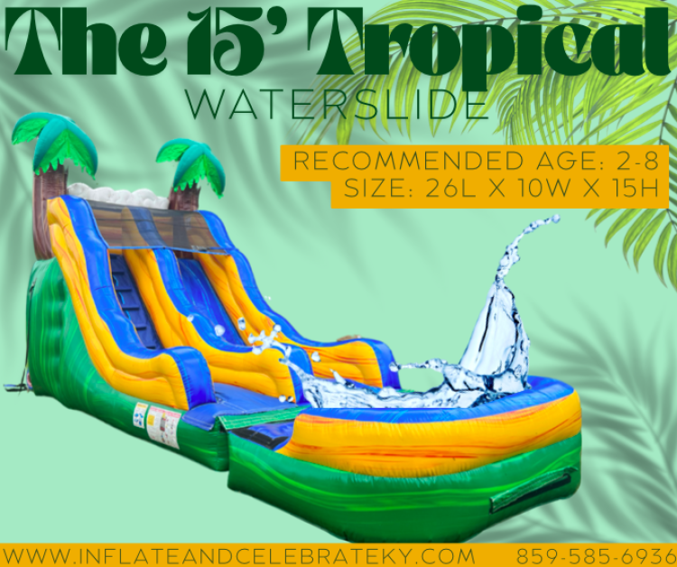 15' Green Tropical Slide
