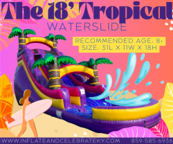 18 Foot Tropical Water Slide